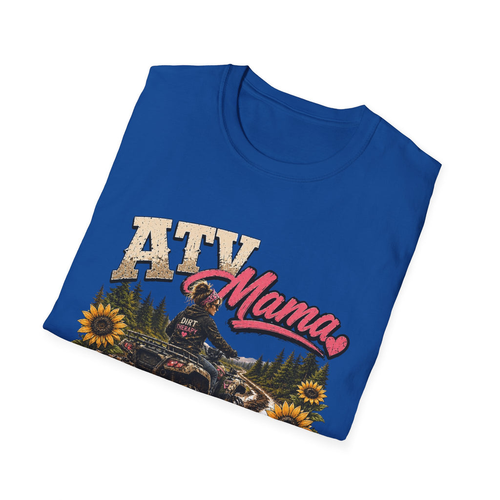 ATV Mama T-Shirt — Messy Hair, Muddy Boots Graphic Tee for Moms