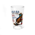 'Chase the Dream, Ride with Courage, Live Free' Rodeo Horse Design (16 oz) — Mixing Glass