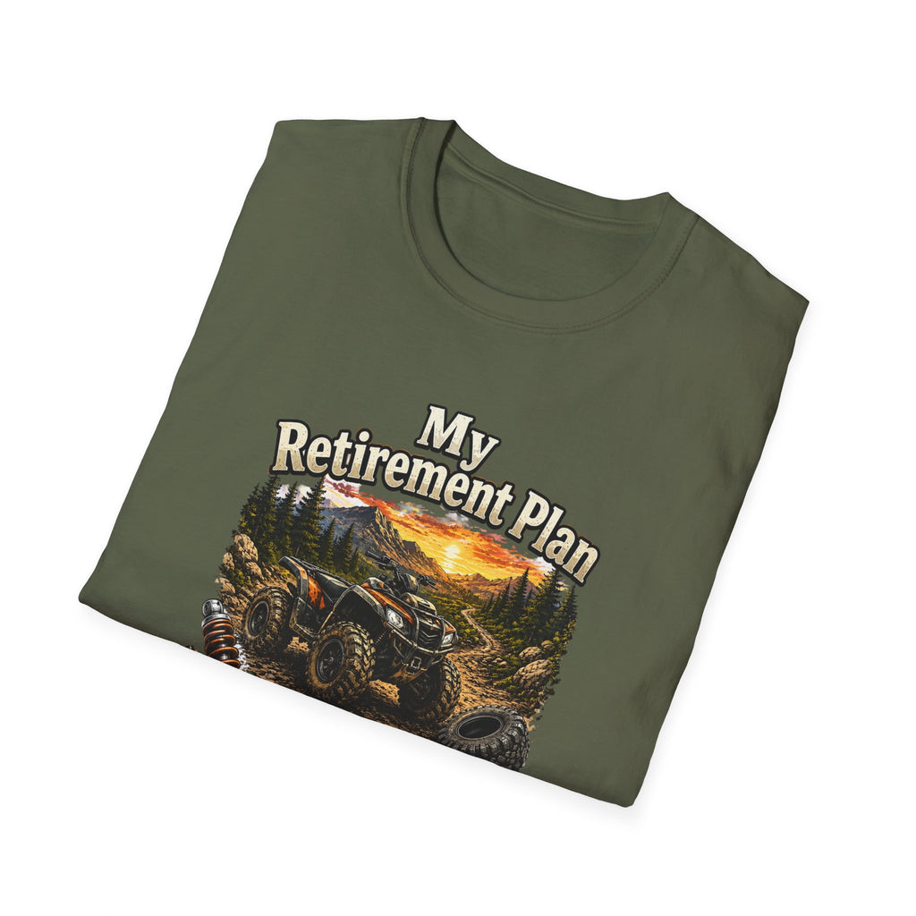 “My Retirement Plan: Ride Until I Can’t, Then Die With A Smile” Motorcycle Sunset Tee — T-Shirt