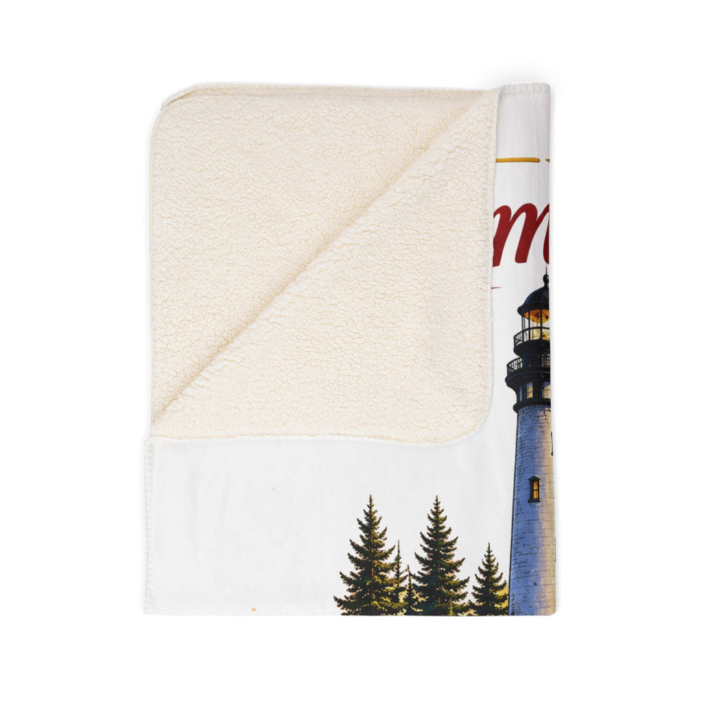 Storms Pass. The Lighthouse Remains Fleece Sherpa Blanket