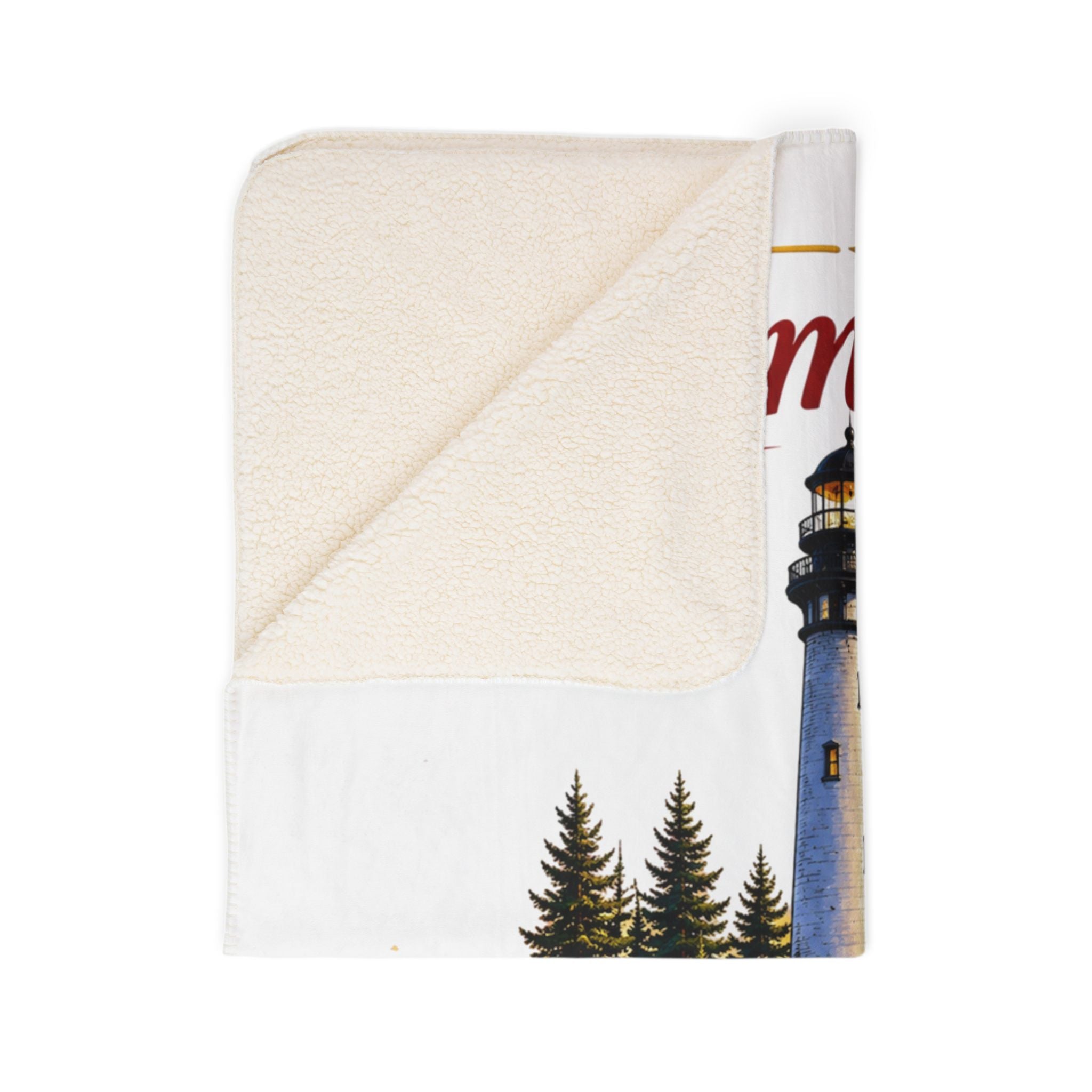 Storms Pass. The Lighthouse Remains Fleece Sherpa Blanket
