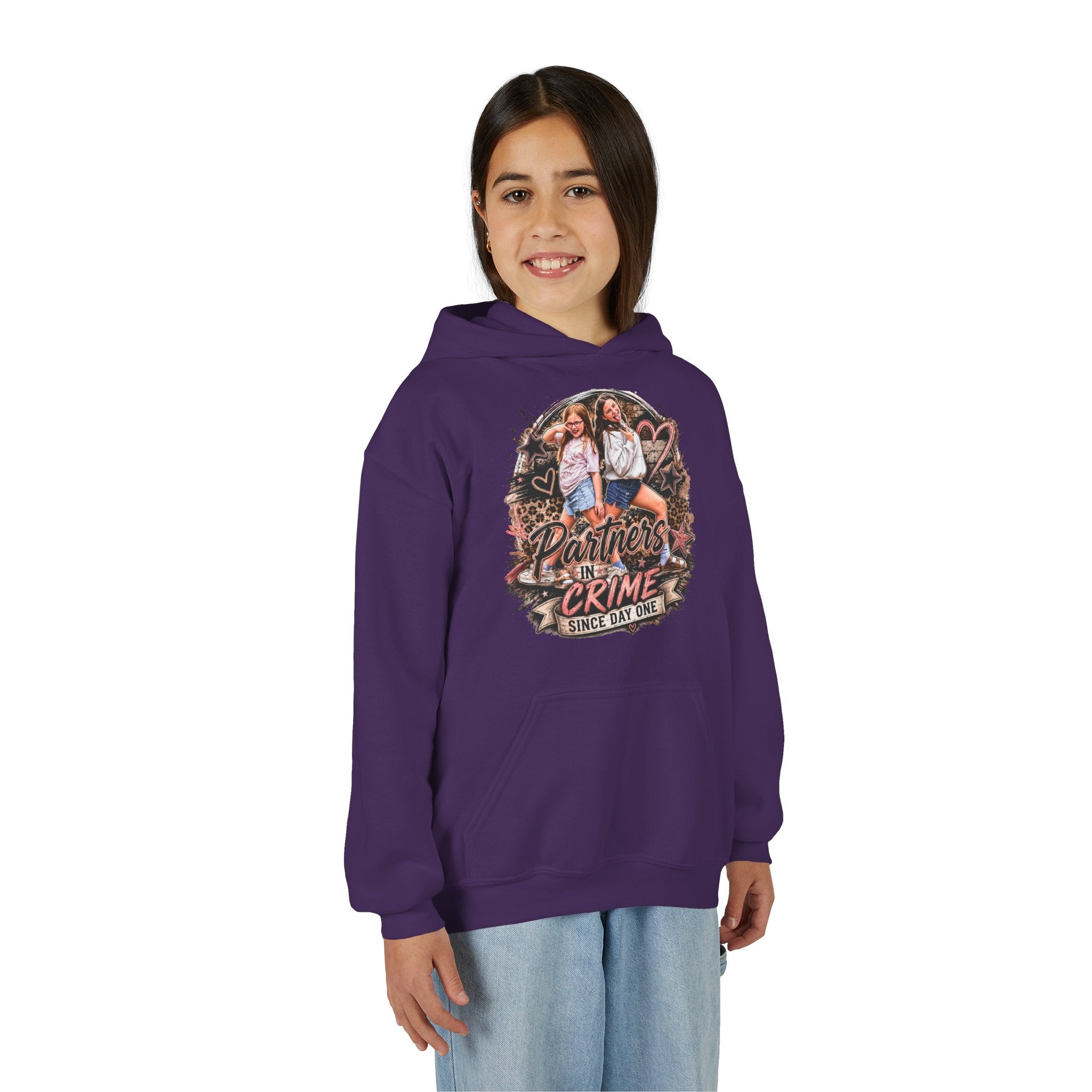 "Partners in Crime Since Day One" Best Friend Matching Sweatshirt — Youth Hoodie