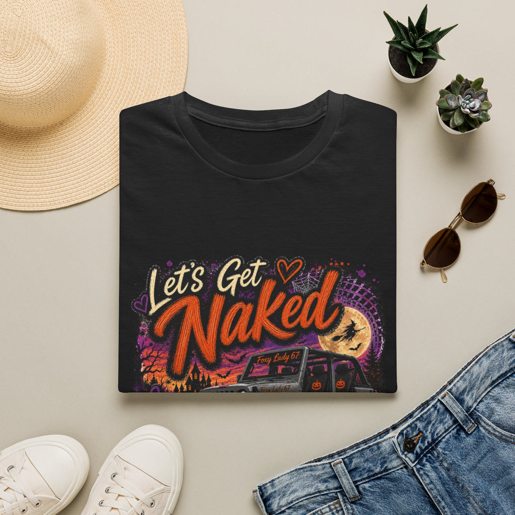 Let's Get Naked T-Shirt — Retro Halloween Camper Graphic Tee