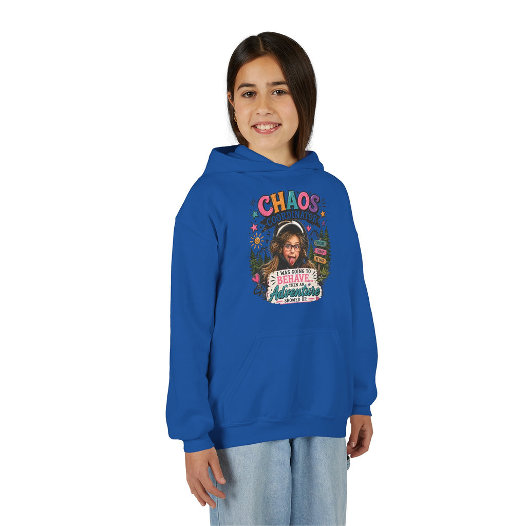 Youth Hoodie - "Chaos Coordinator" Funny Christmas Sweatshirt for Kids