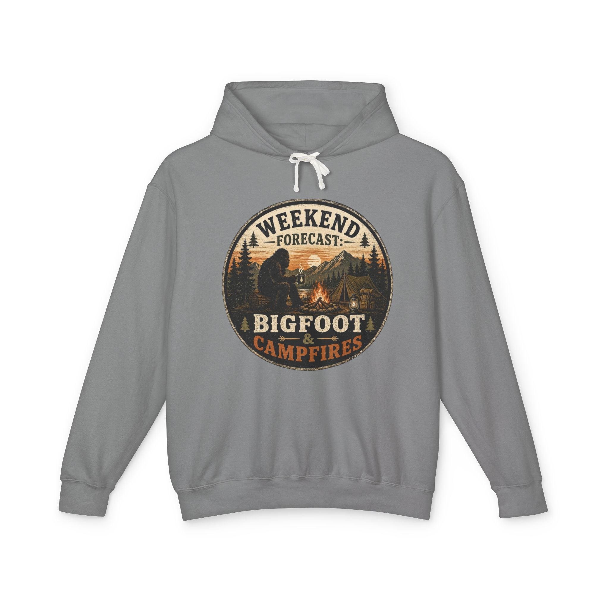Weekend Forecast Bigfoot & Campfires Hooded Sweatshirt
