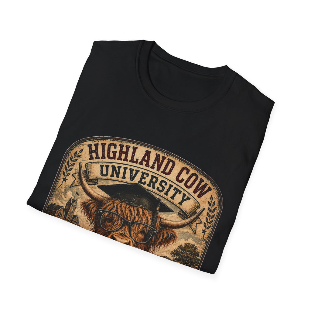 Highland Cow University Unisex Softstyle T-Shirt