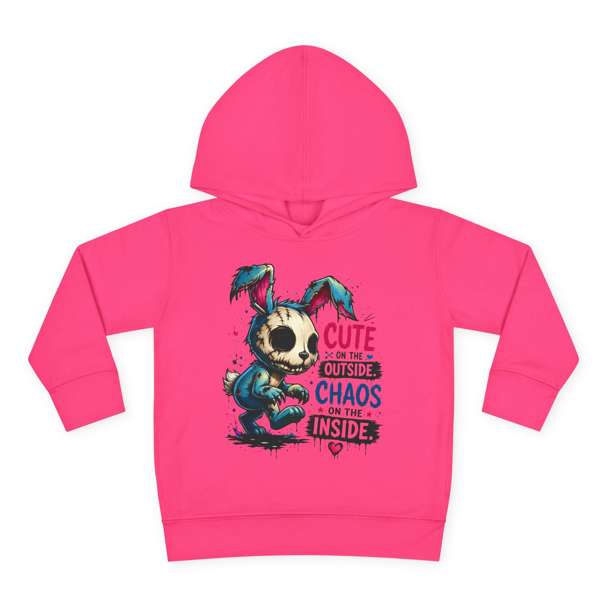 Cute on the outside Choas on the inside Toddler Pullover Fleece Hoodie