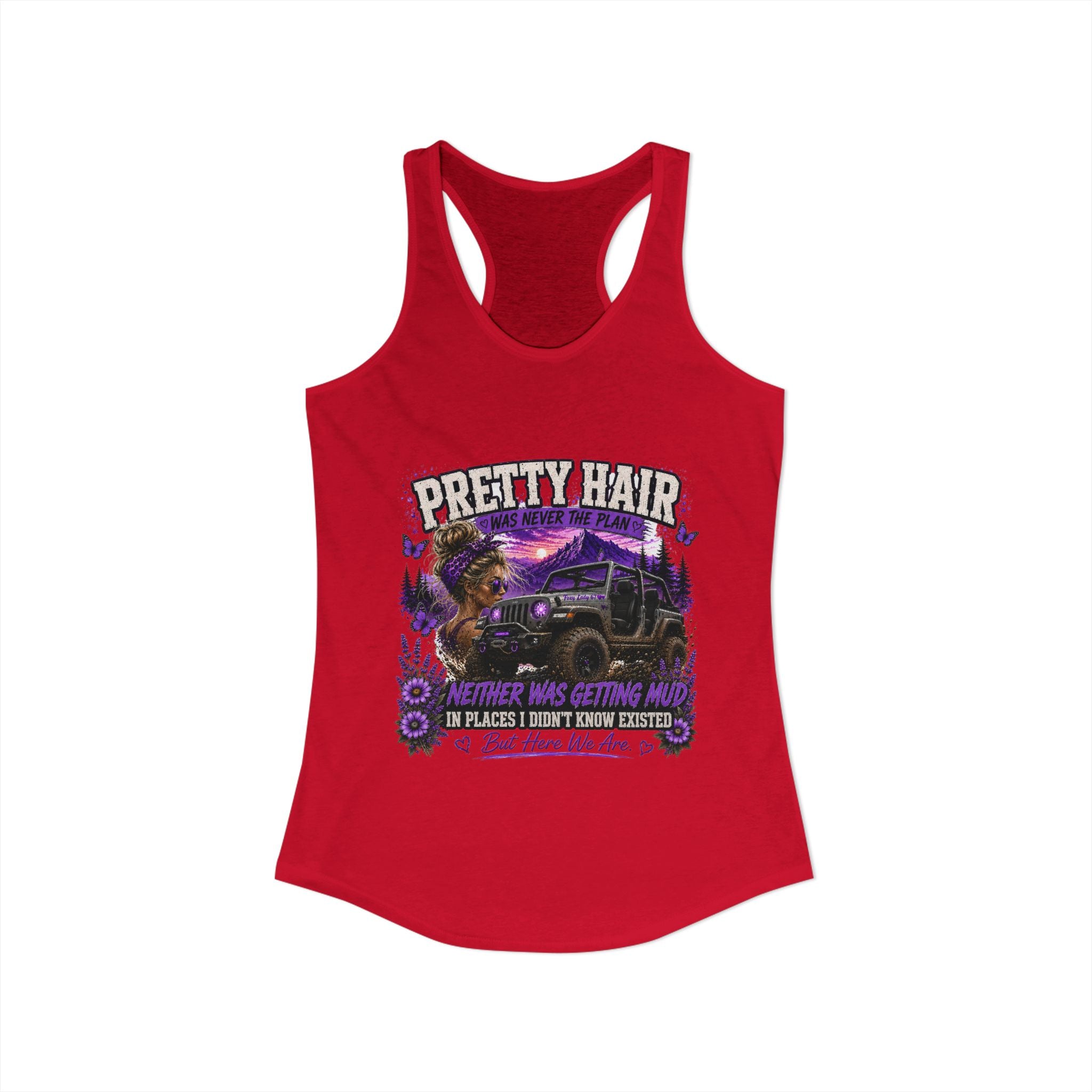 Pretty Hair Jeep Women's Ideal Racerback Tank