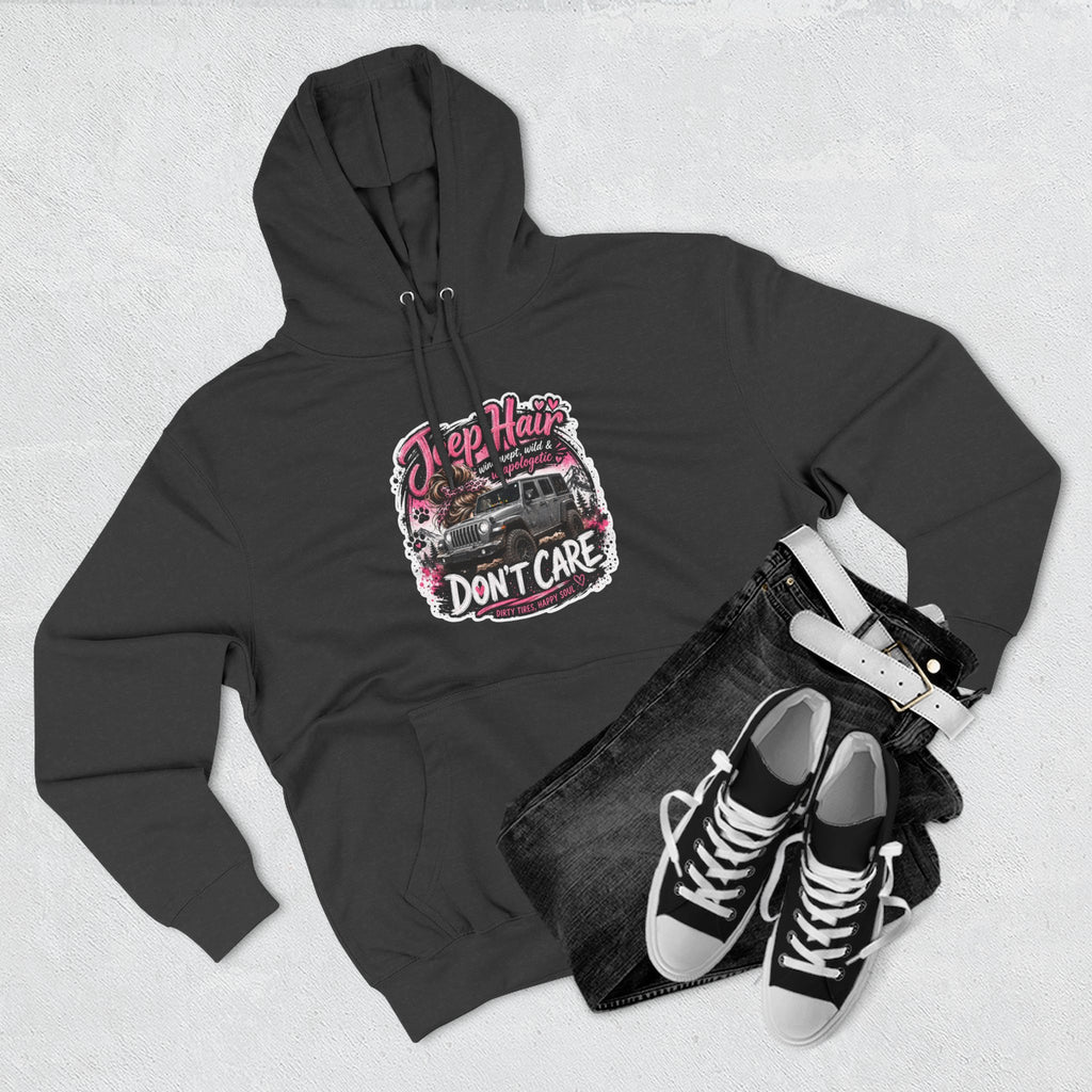 Jeep Hair Don't Care Three-Panel Fleece Hoodie