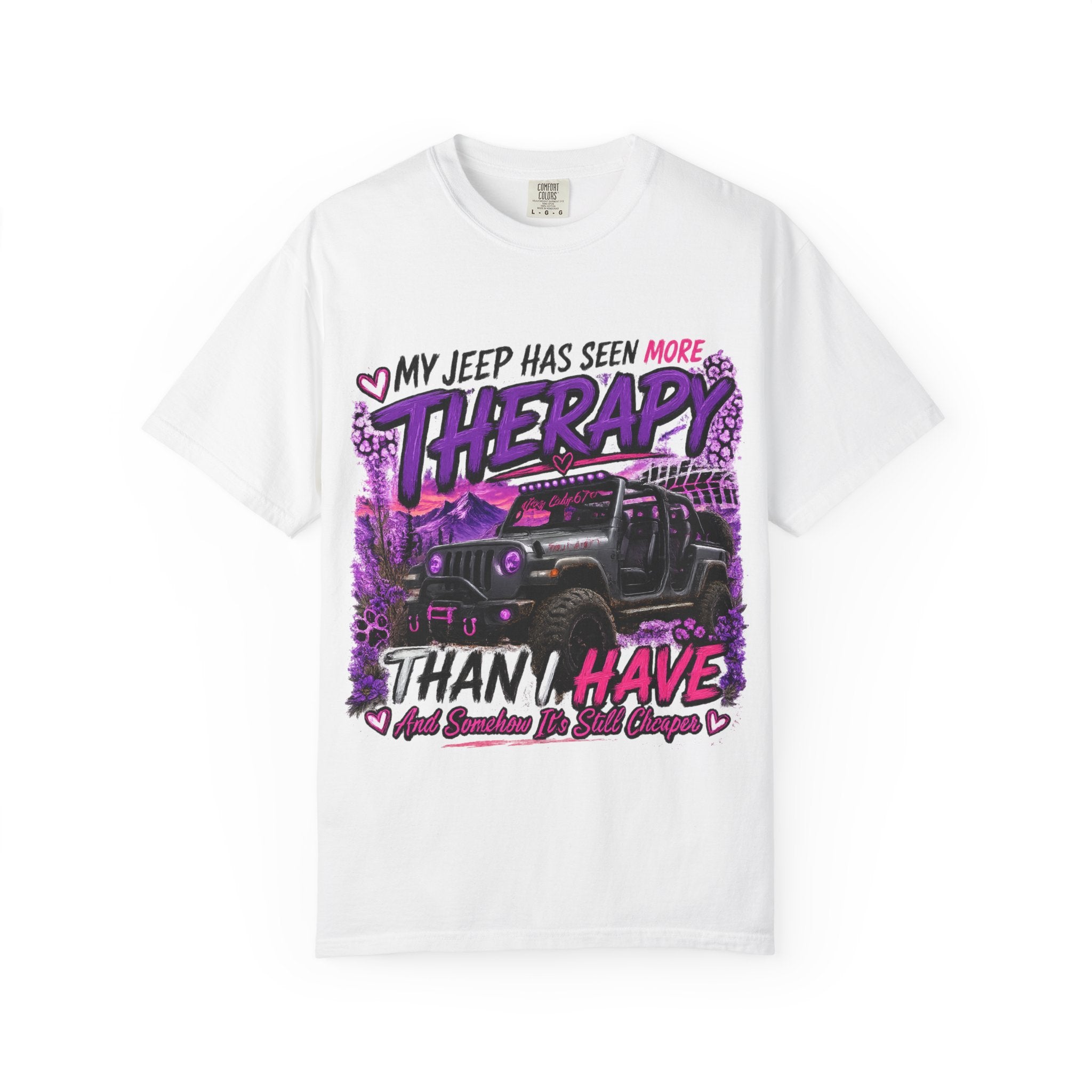 Jeep Therapy T-Shirt — My Jeep Has Seen More Therapy Than I Have Off-Road Tee