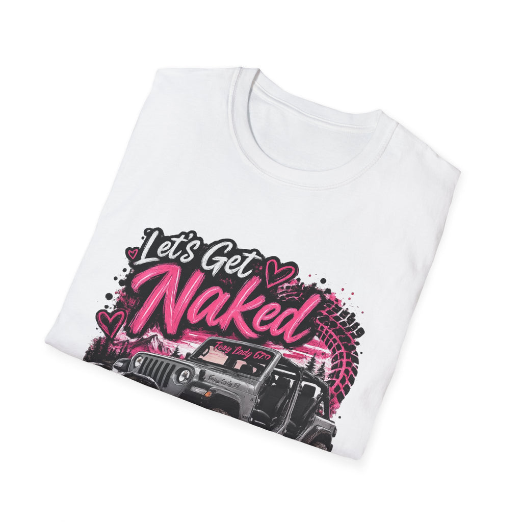 Jeep 'Let's Get Naked' Graphic T-Shirt — Funny Off-Roading Top