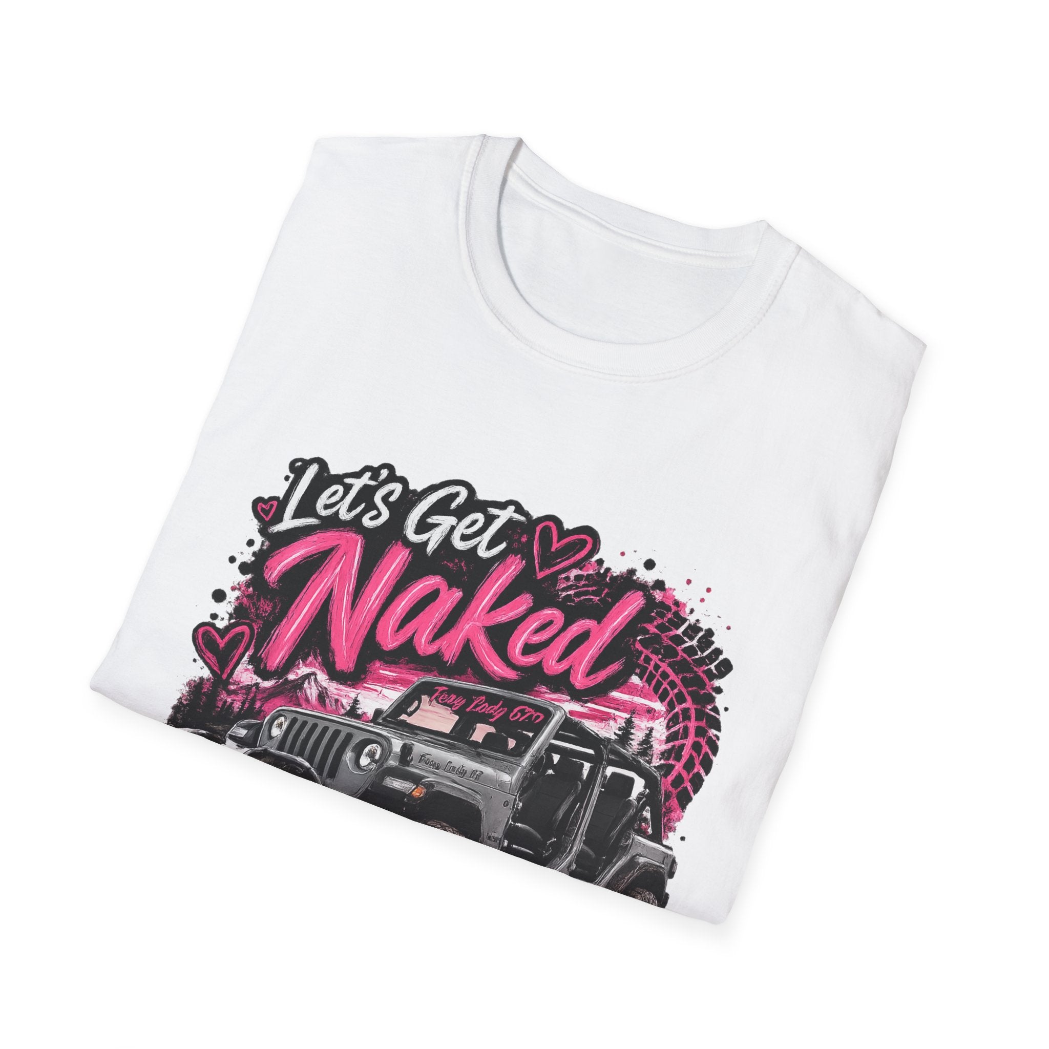 Jeep 'Let's Get Naked' Graphic T-Shirt — Funny Off-Roading Top