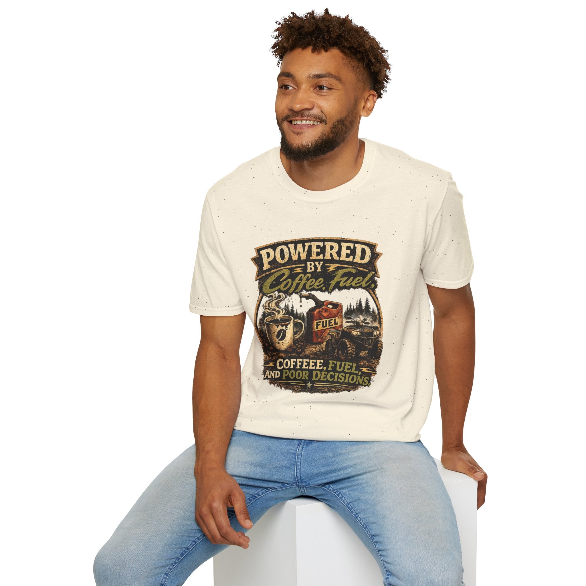 Powered by Coffee Fuel T-Shirt — Funny Coffee Lover Tee