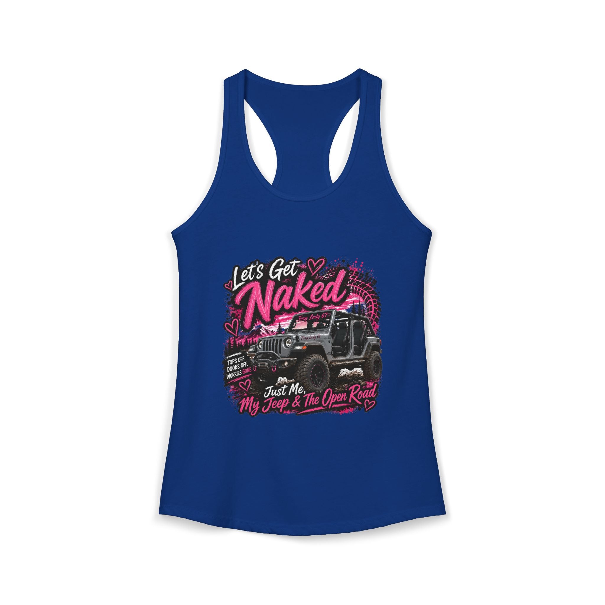 Let's Get Naked Jeep Women's Ideal Racerback Tank
