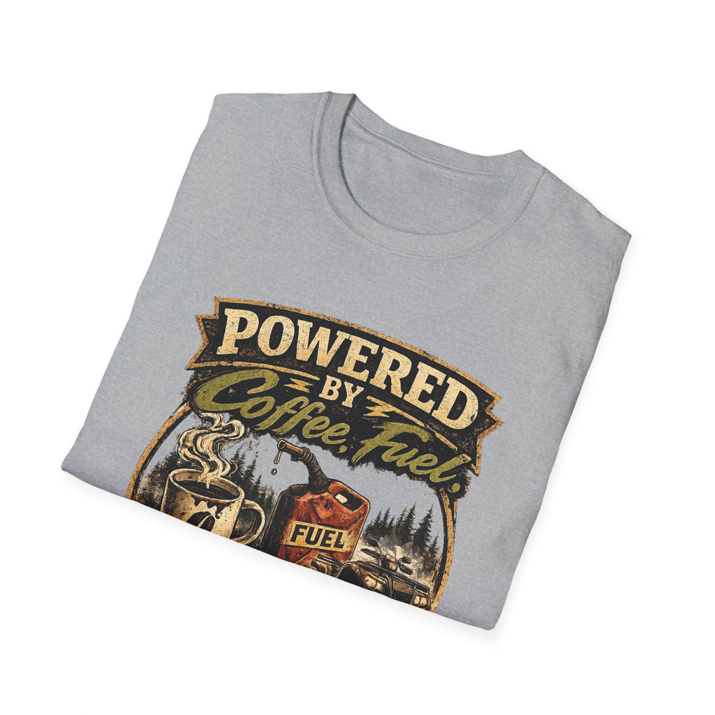 Powered by Coffee Fuel T-Shirt — Funny Coffee Lover Tee