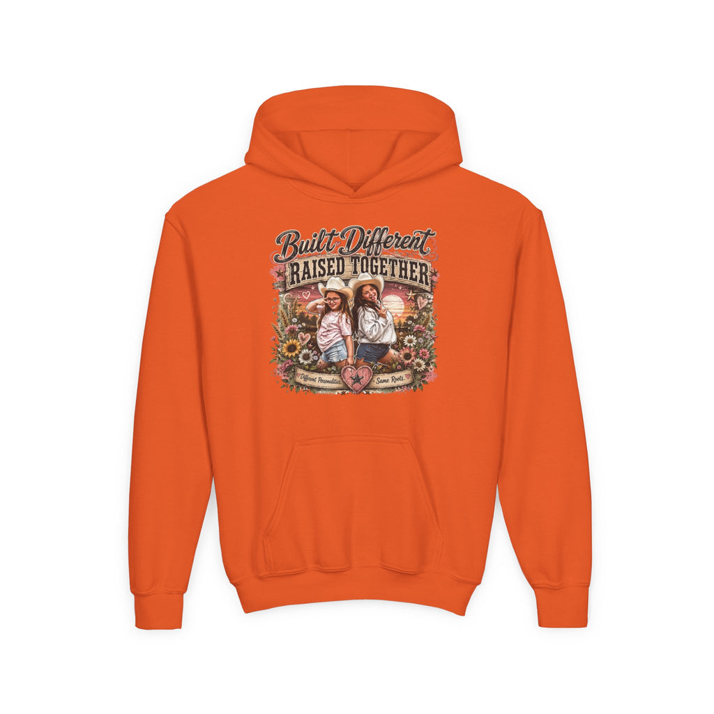 Built Different Raised Together Youth Heavy Blend Hooded Sweatshirt