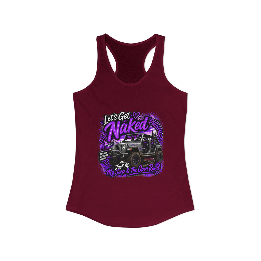 Let's Get Naked Jeep - Women's Ideal Racerback Tank