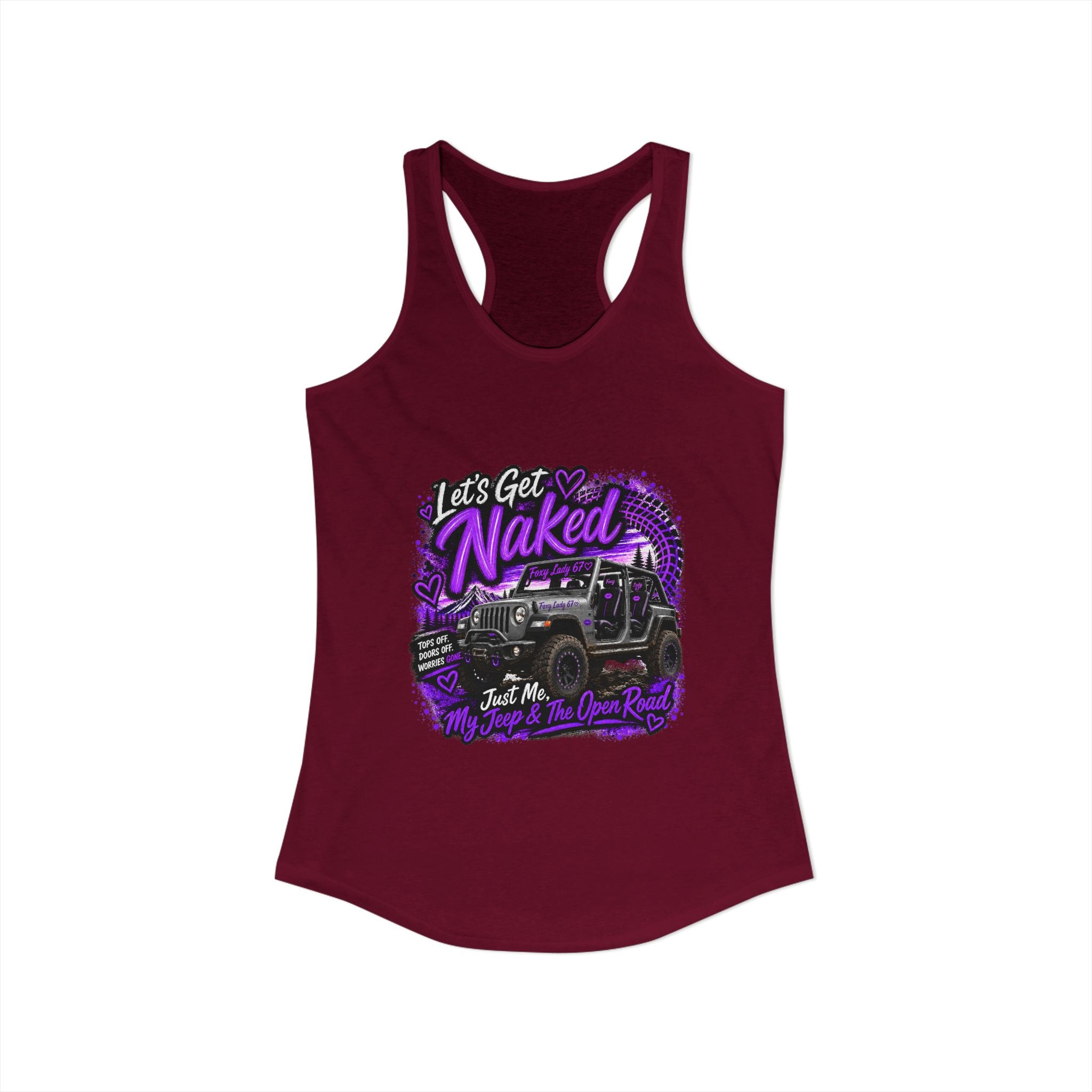 Let's Get Naked Jeep - Women's Ideal Racerback Tank