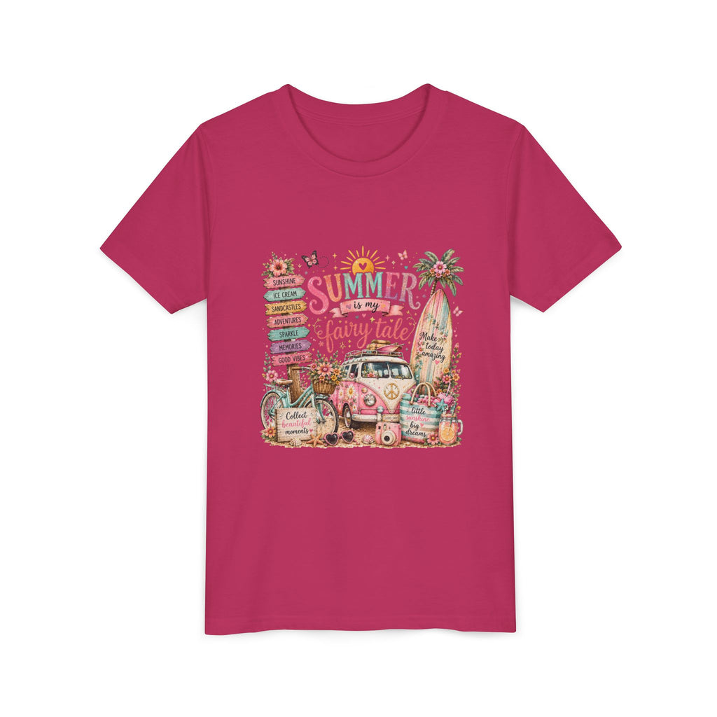 'Summer Fairy Tale' Retro Van Surf Graphic - Youth Tee
