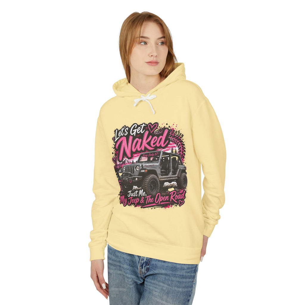 'Just Me, My Jeep & The Open Road' Graphic Sweatshirt — Let's Get Naked Jeep Hoodie