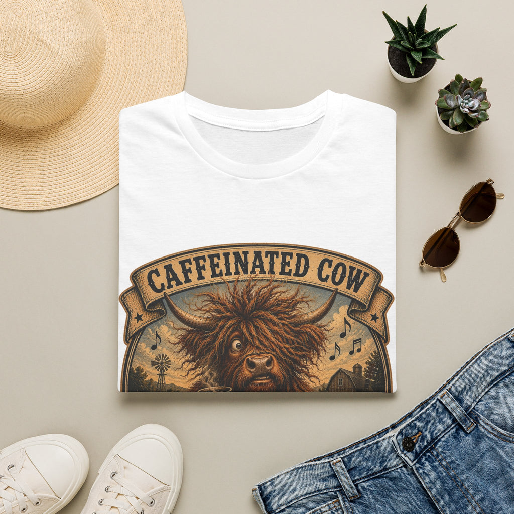 Caffeinated Cow Unisex Softstyle T-Shirt