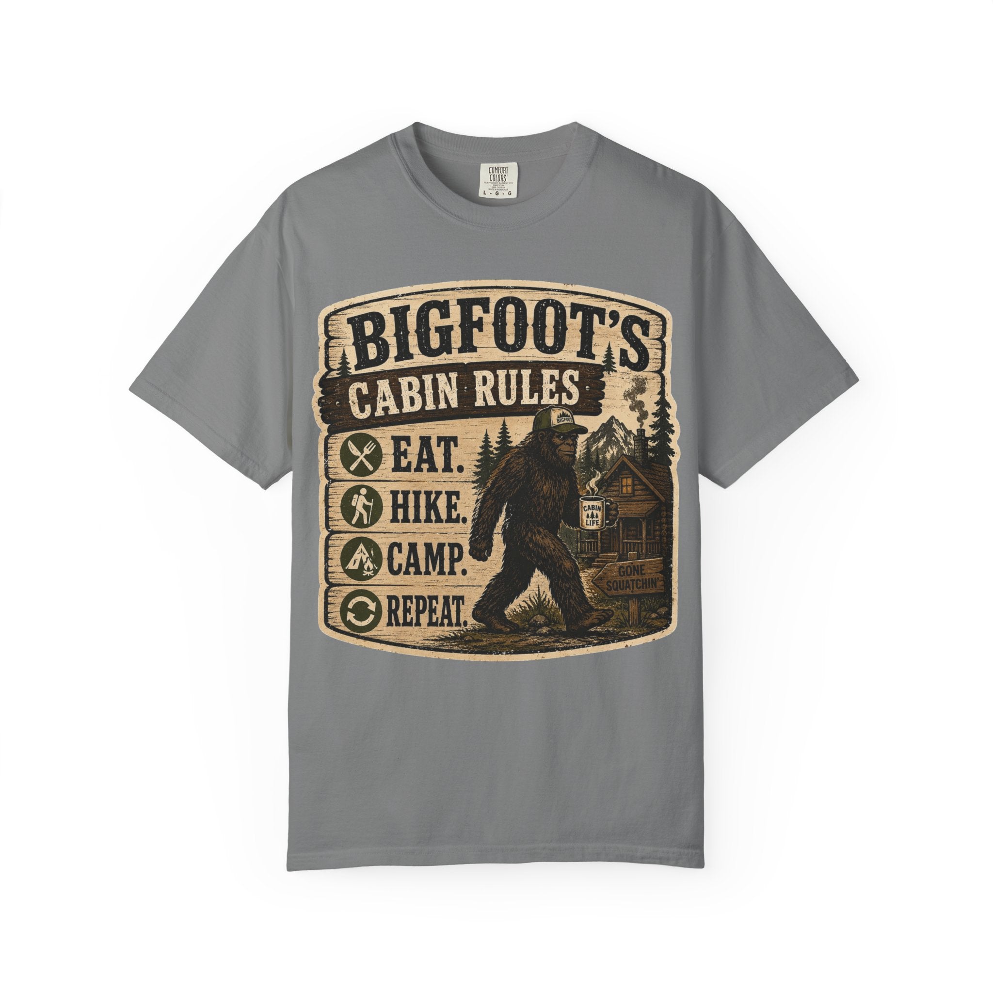 Bigfoot's Cabin Rules T-shirt