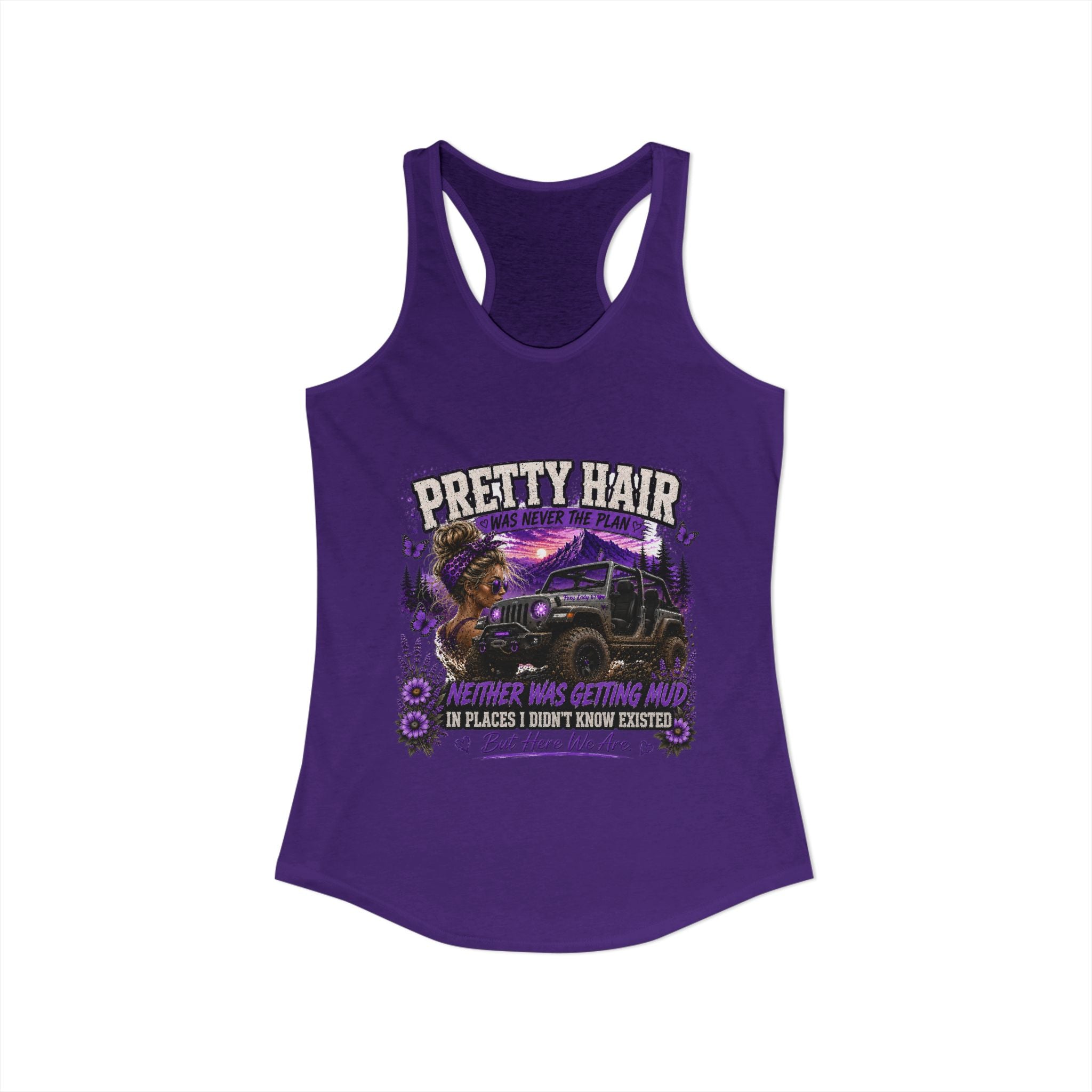 Pretty Hair Jeep Women's Ideal Racerback Tank