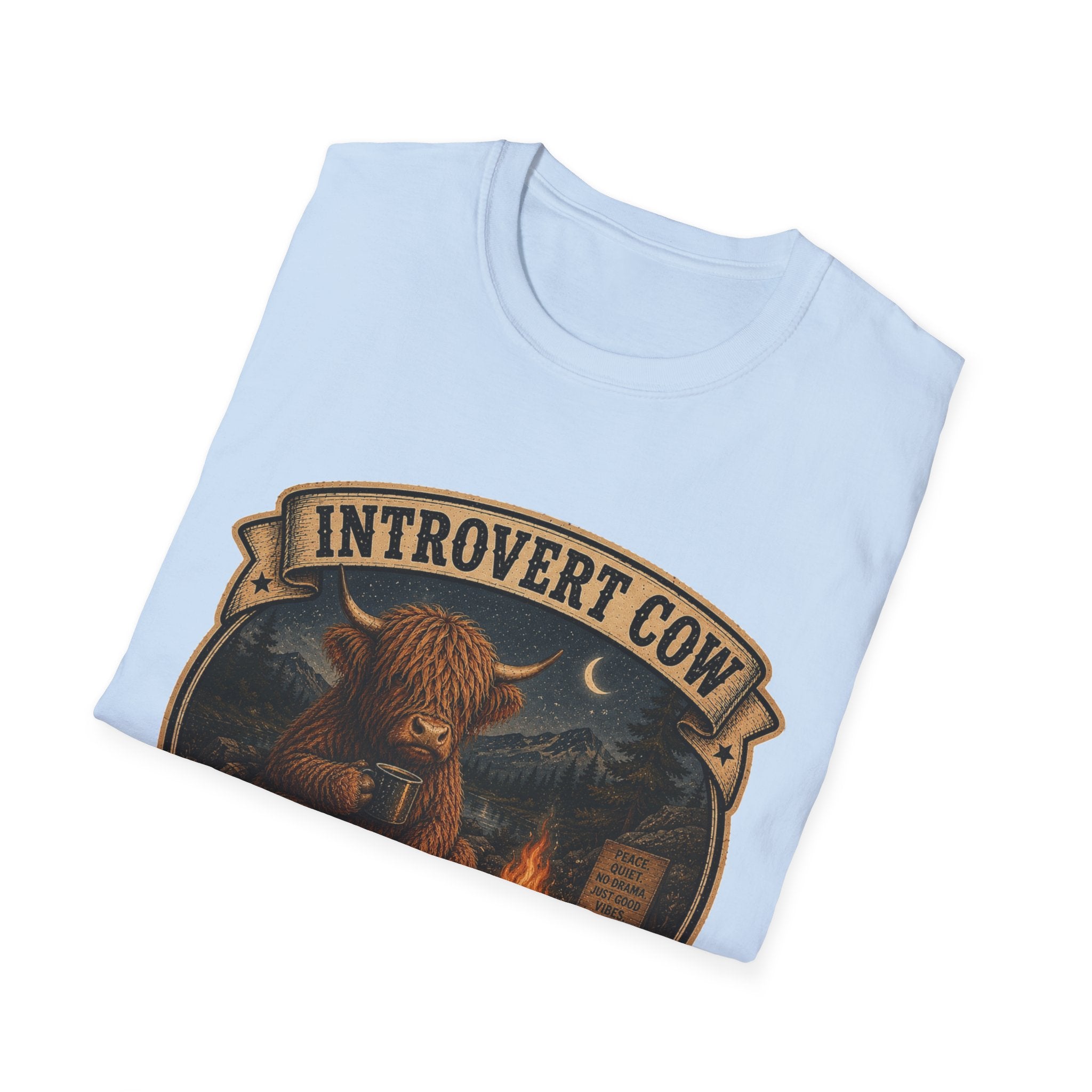 Inrovert Highland Cow Unisex Softstyle T-Shirt