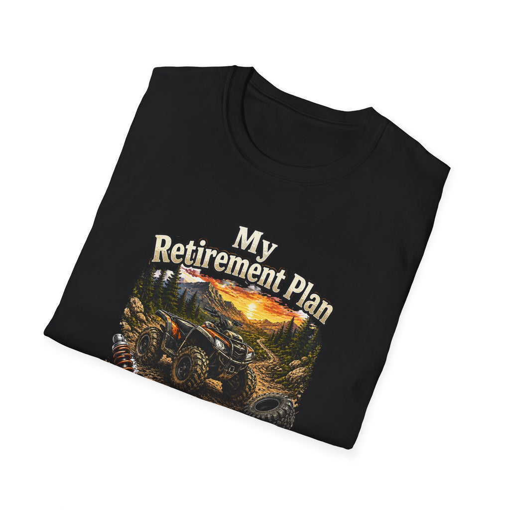 “My Retirement Plan: Ride Until I Can’t, Then Die With A Smile” Motorcycle Sunset Tee — T-Shirt
