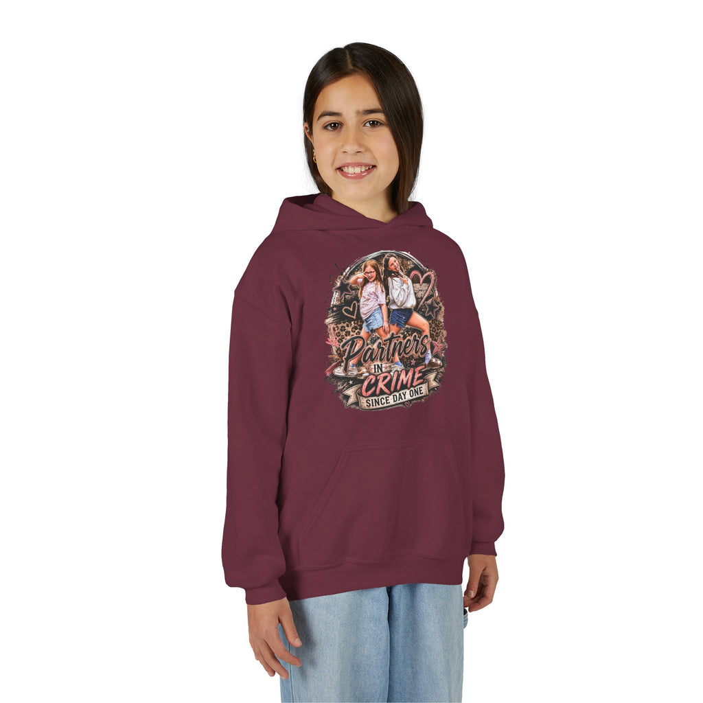 "Partners in Crime Since Day One" Best Friend Matching Sweatshirt — Youth Hoodie