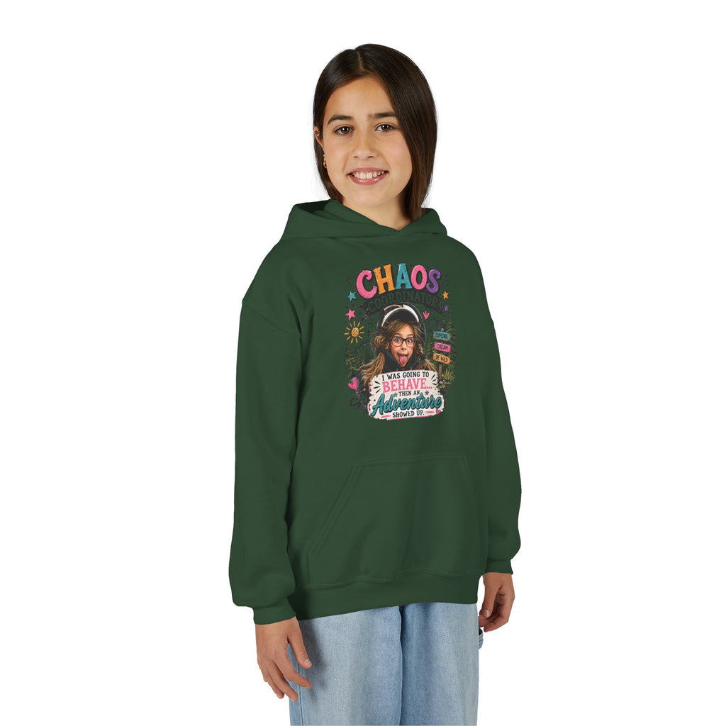 Youth Hoodie - "Chaos Coordinator" Funny Christmas Sweatshirt for Kids