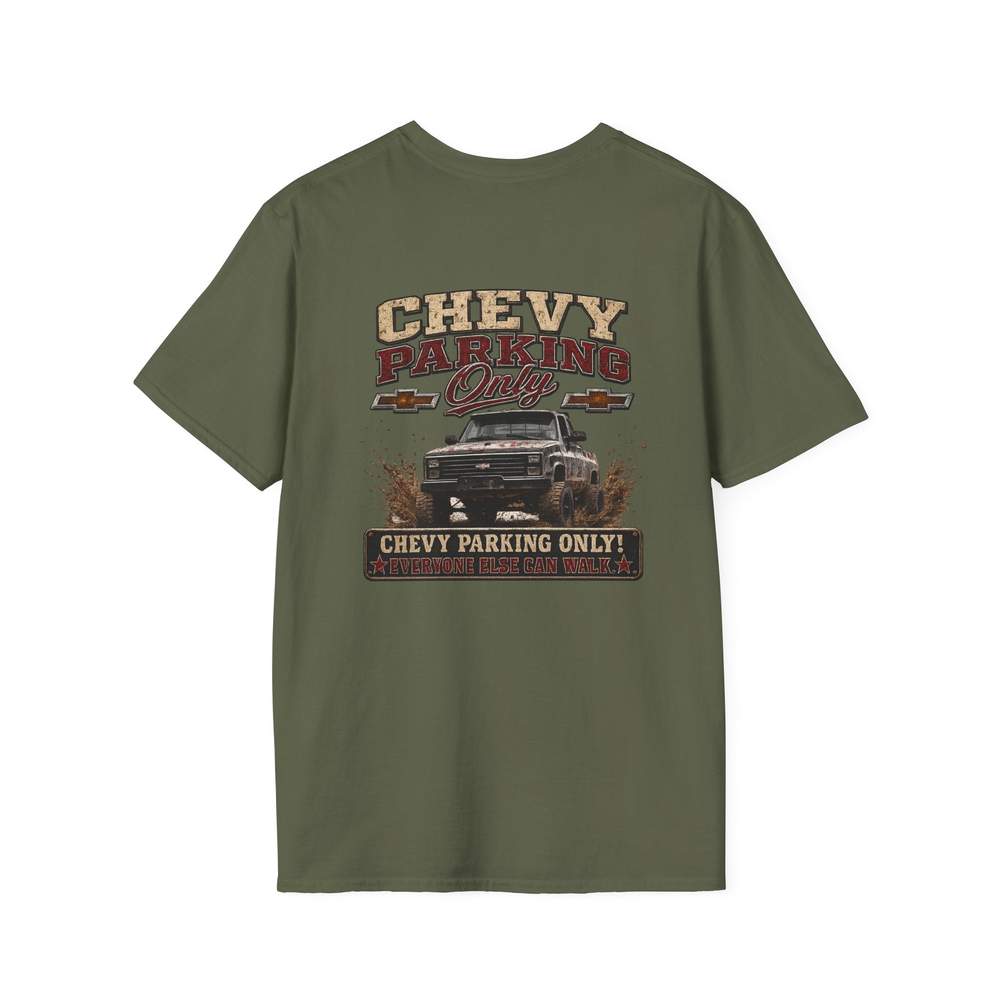 Chevy Parking Only Everyone Else Can Walk - K30 Legacy Edition Badge T-Shirt — 'K30 Legacy Edition 001' Chest Logo