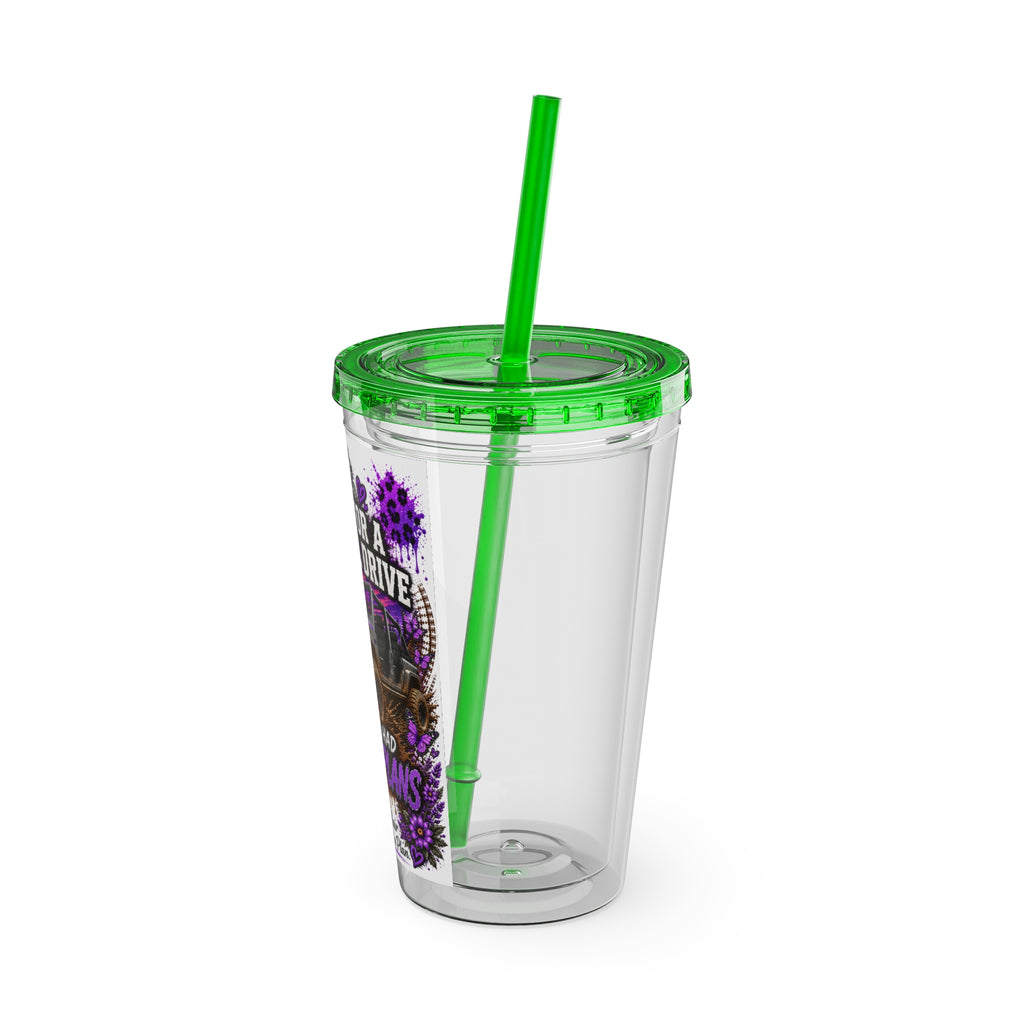 "I Left for a Peaceful Drive, The Mud Had Other Plans" Off‑Road Jeep Travel Cup — 16oz Tumbler with Straw