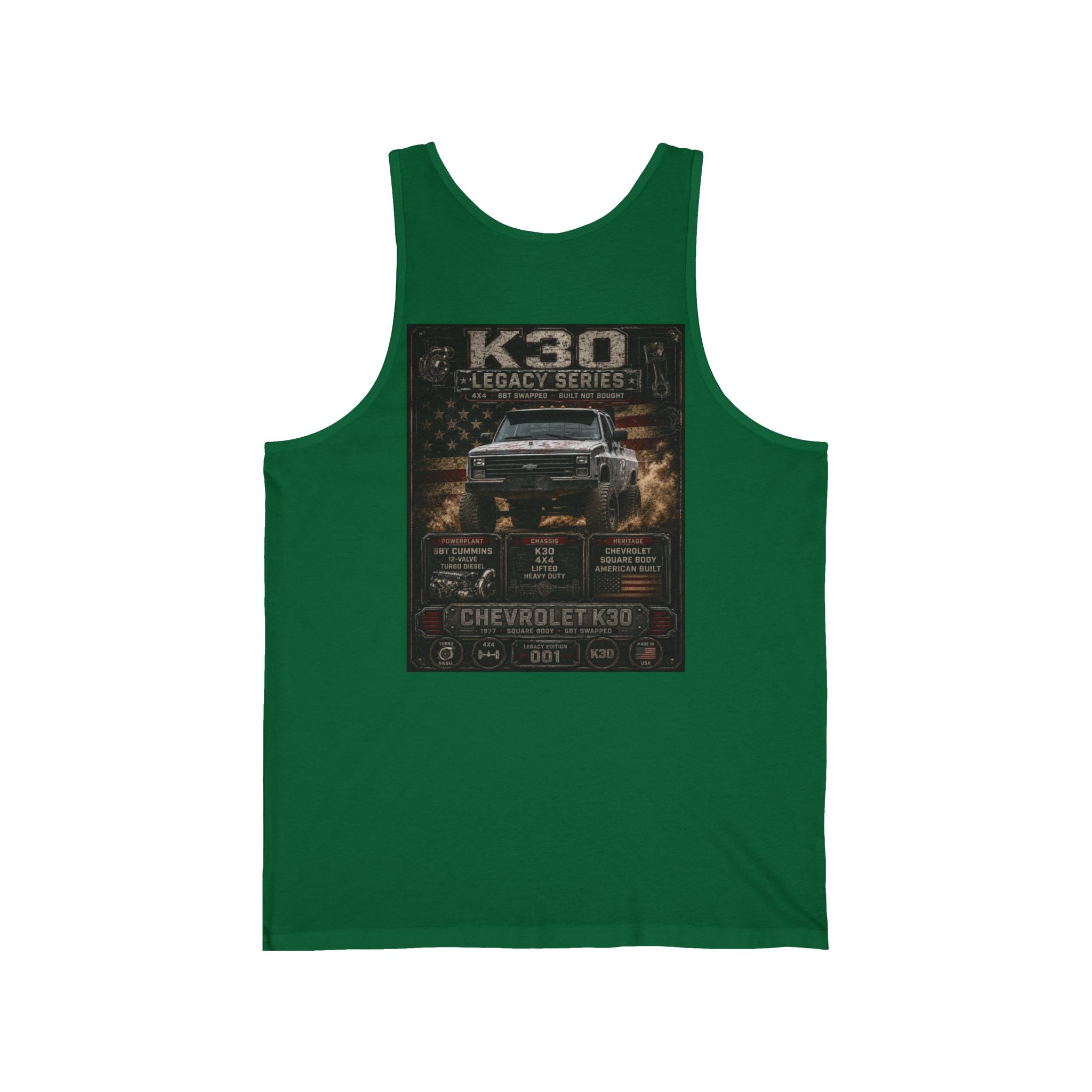 K30 Legacy Series Chevrolet K30 Truck Tank Top — Vintage Off-Road Graphic