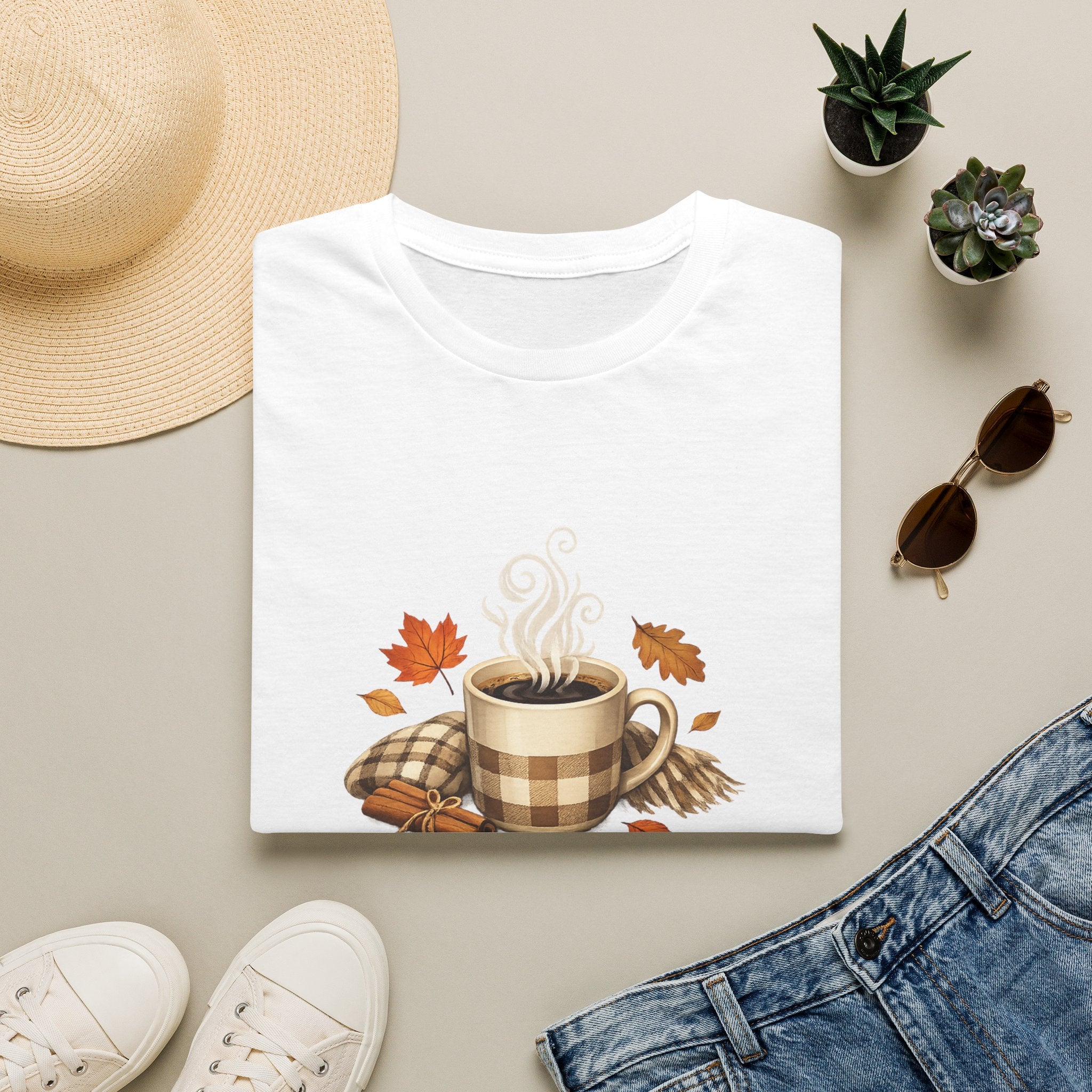 'My Favorite Fall Accessory is a Warm Cup and a Weekend Morning' — Cozy Fall Coffee T-Shirt
