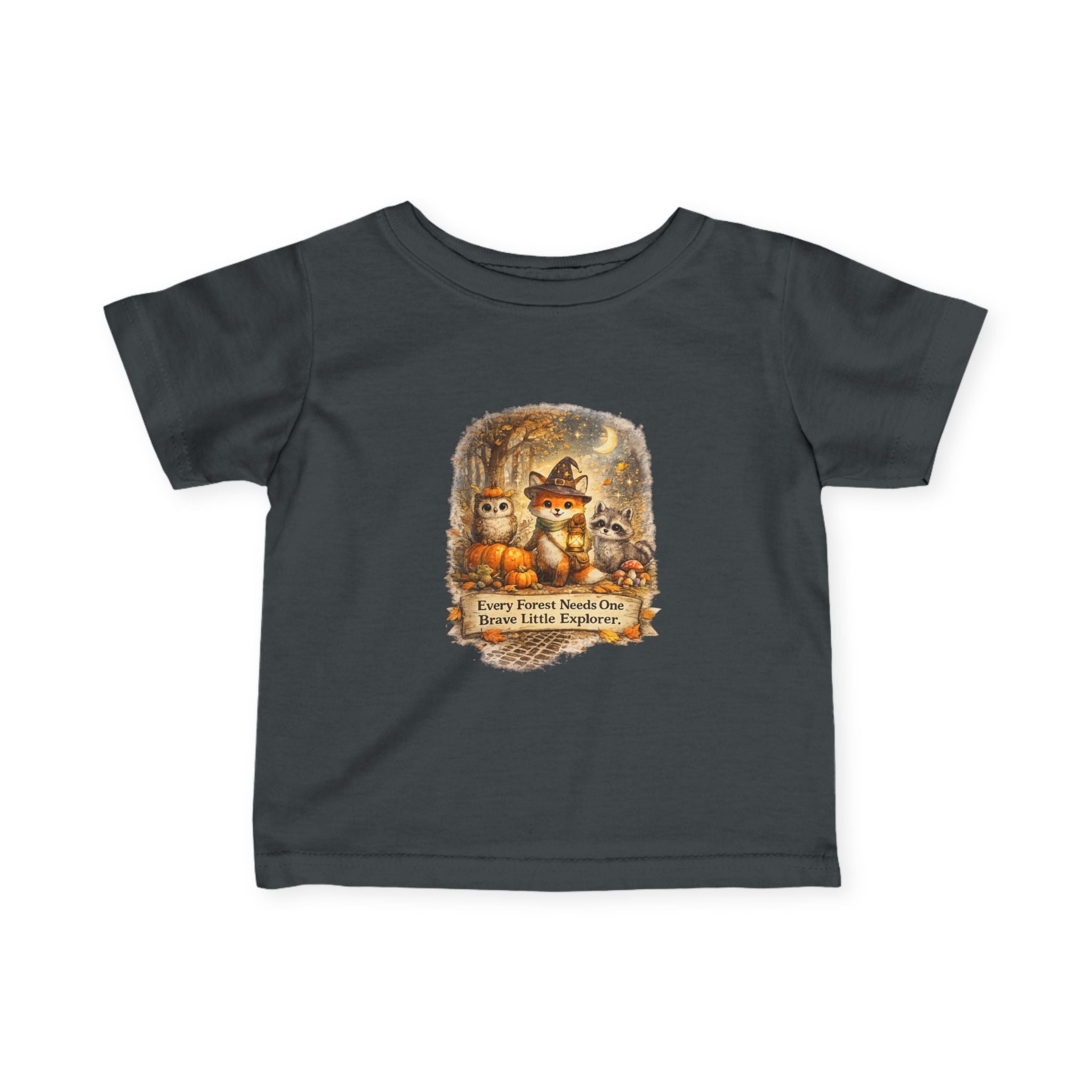 Woodland Halloween Critters "Every Forest Needs One Brave Little Explorer" — Infant Tee