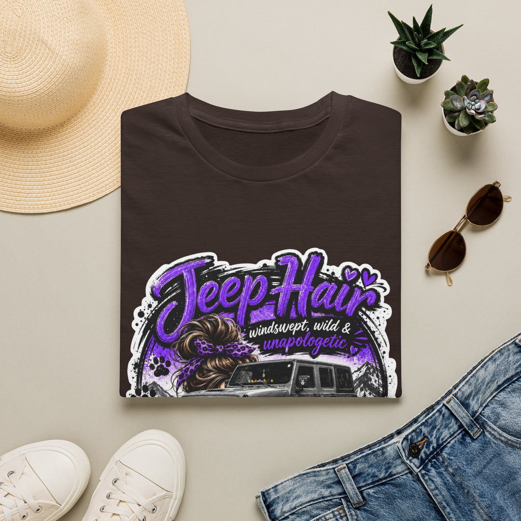 Jeep Hair Don't Care (Purple) Unisex Softstyle T-Shirt