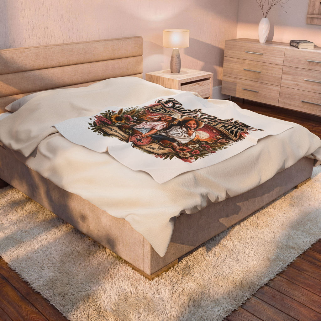 Built Different Raised Together Velveteen Plush Blanket