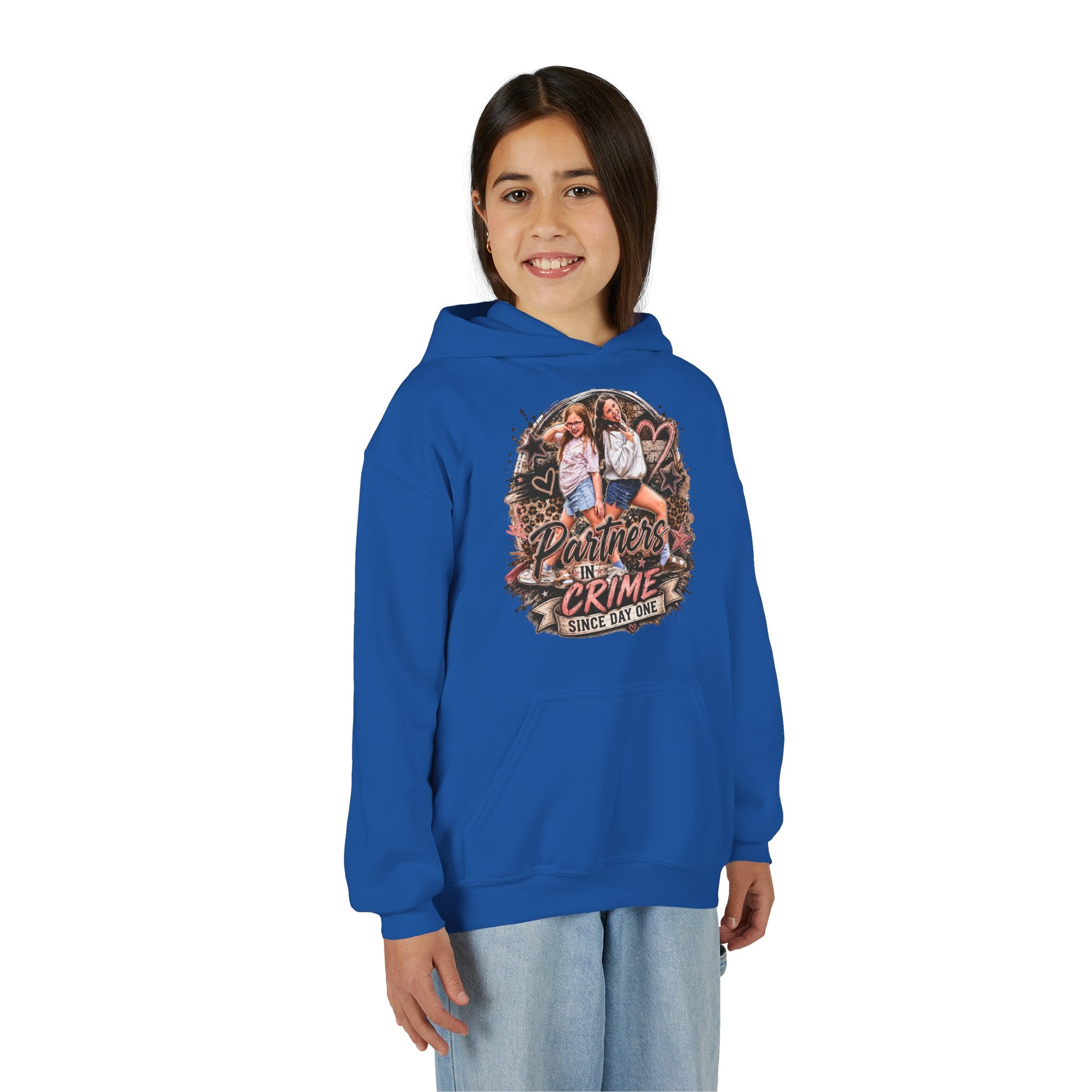 "Partners in Crime Since Day One" Best Friend Matching Sweatshirt — Youth Hoodie