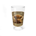 'Tiny Patience Club' Highland Cow Cocktail Pint Glass — 16oz Mixing Glass