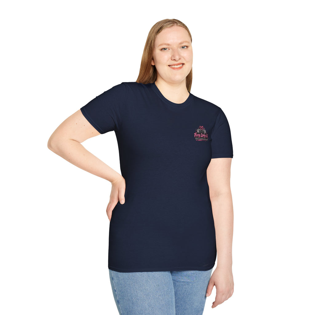 Lets Get Naked Jeep (design on front and back) Softstyle T-Shirt