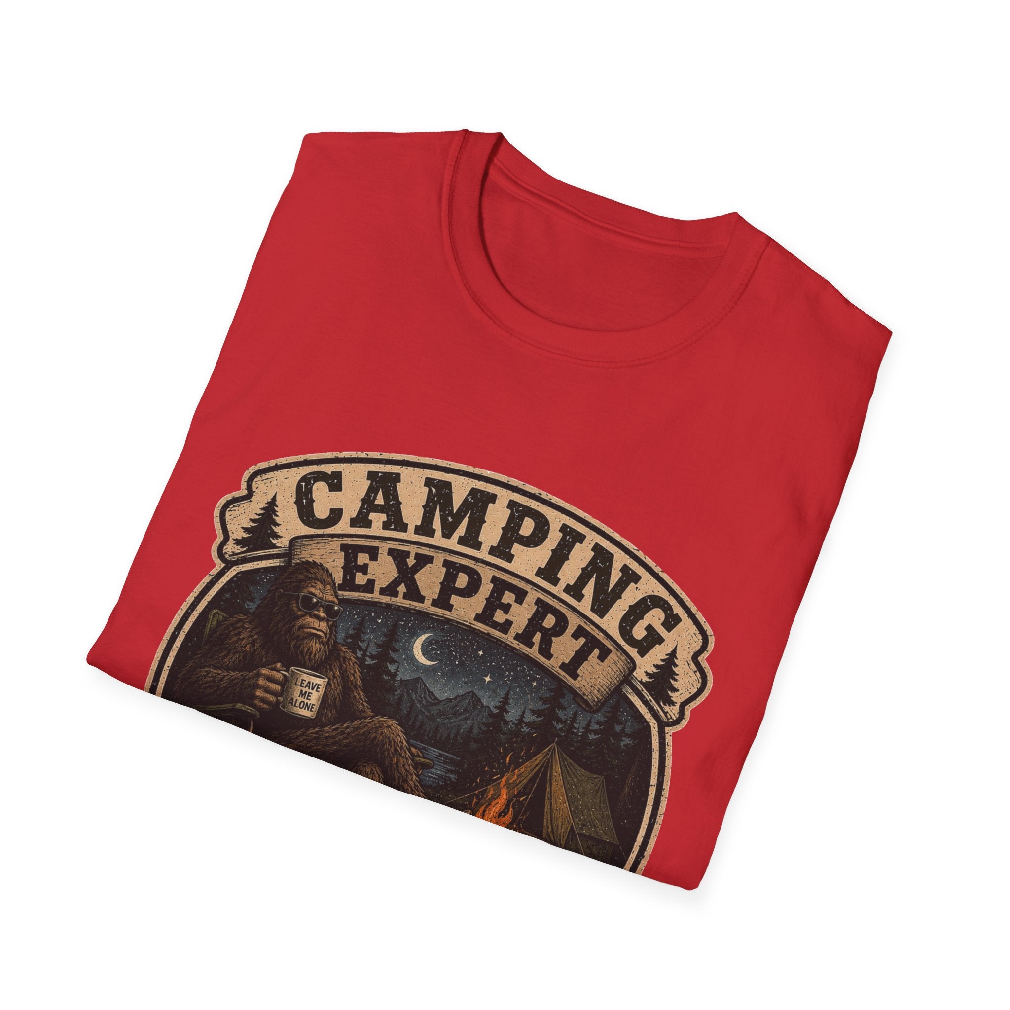 Camping Expert T-Shirt — “I Came. I Saw. I Avoided Everyone.” Outdoorsy Campfire Tee