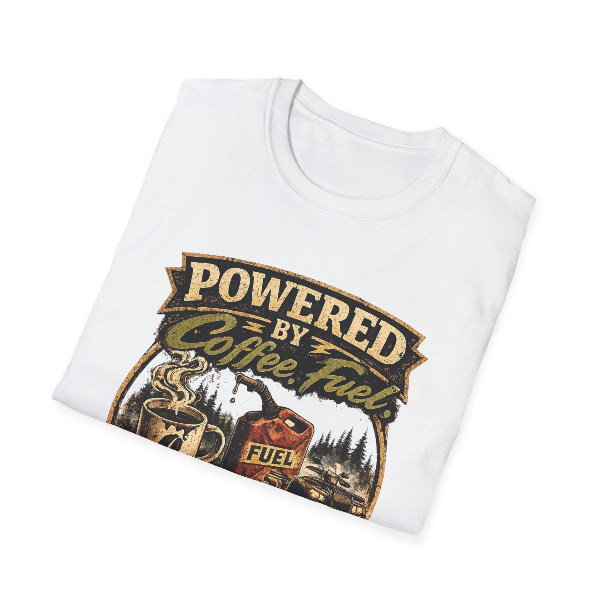 Powered by Coffee Fuel T-Shirt — Funny Coffee Lover Tee