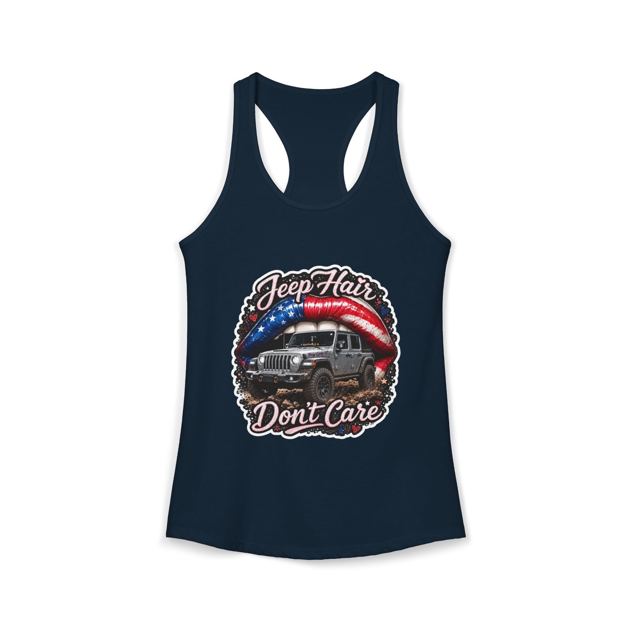 Jeep Hair Don't Care Women's Ideal Racerback Tank