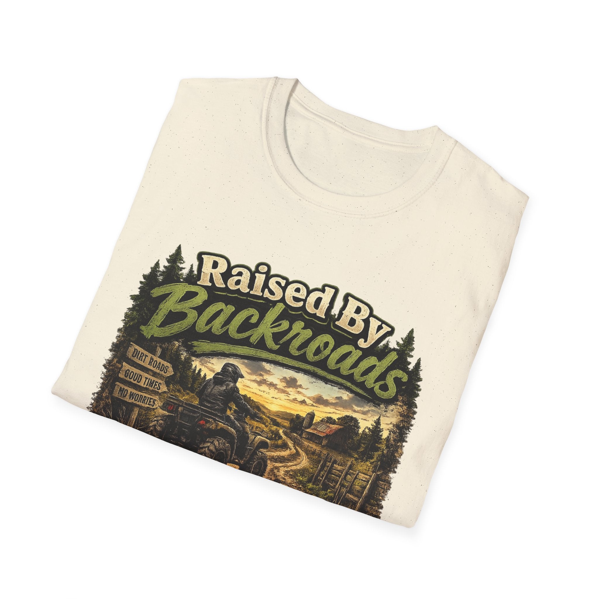 Raised By Backroads T-Shirt — Rustic Country Outdoor Graphic Tee