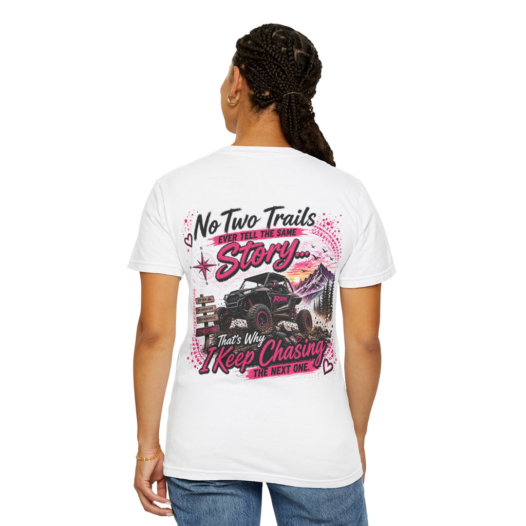 Off-Road Adventure T-Shirt — "No Two Trails Ever Tell the Same Story" Graphic Tee