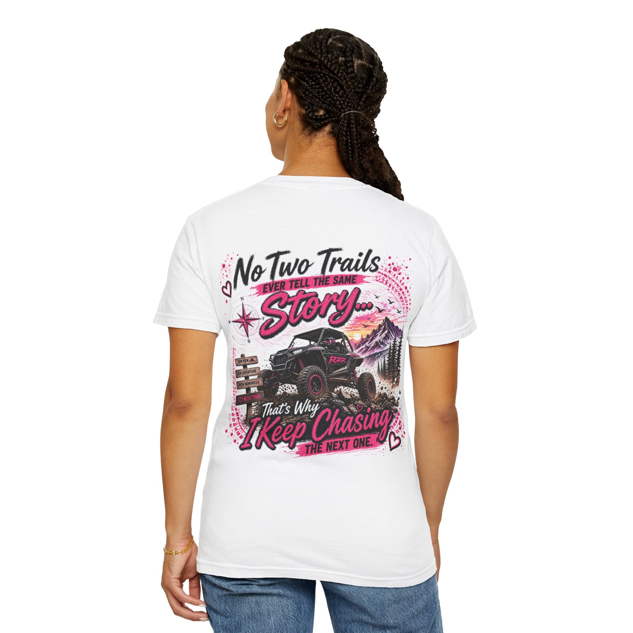 Off-Road Adventure T-Shirt — "No Two Trails Ever Tell the Same Story" Graphic Tee