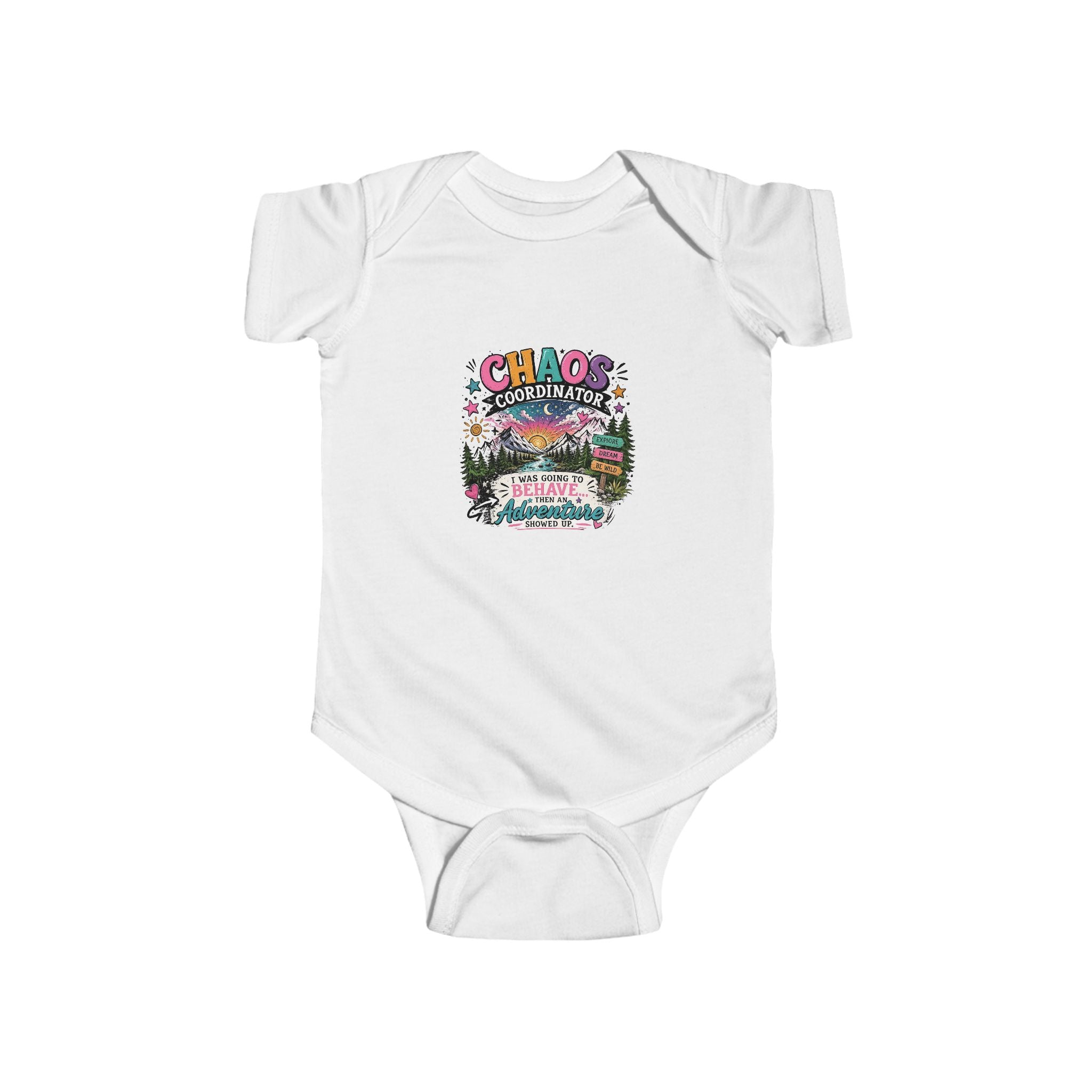 'Chaos Coordinator' Woodland Baby Onesie (Cute Camper, Family Camping Gift) - Infant Bodysuit -