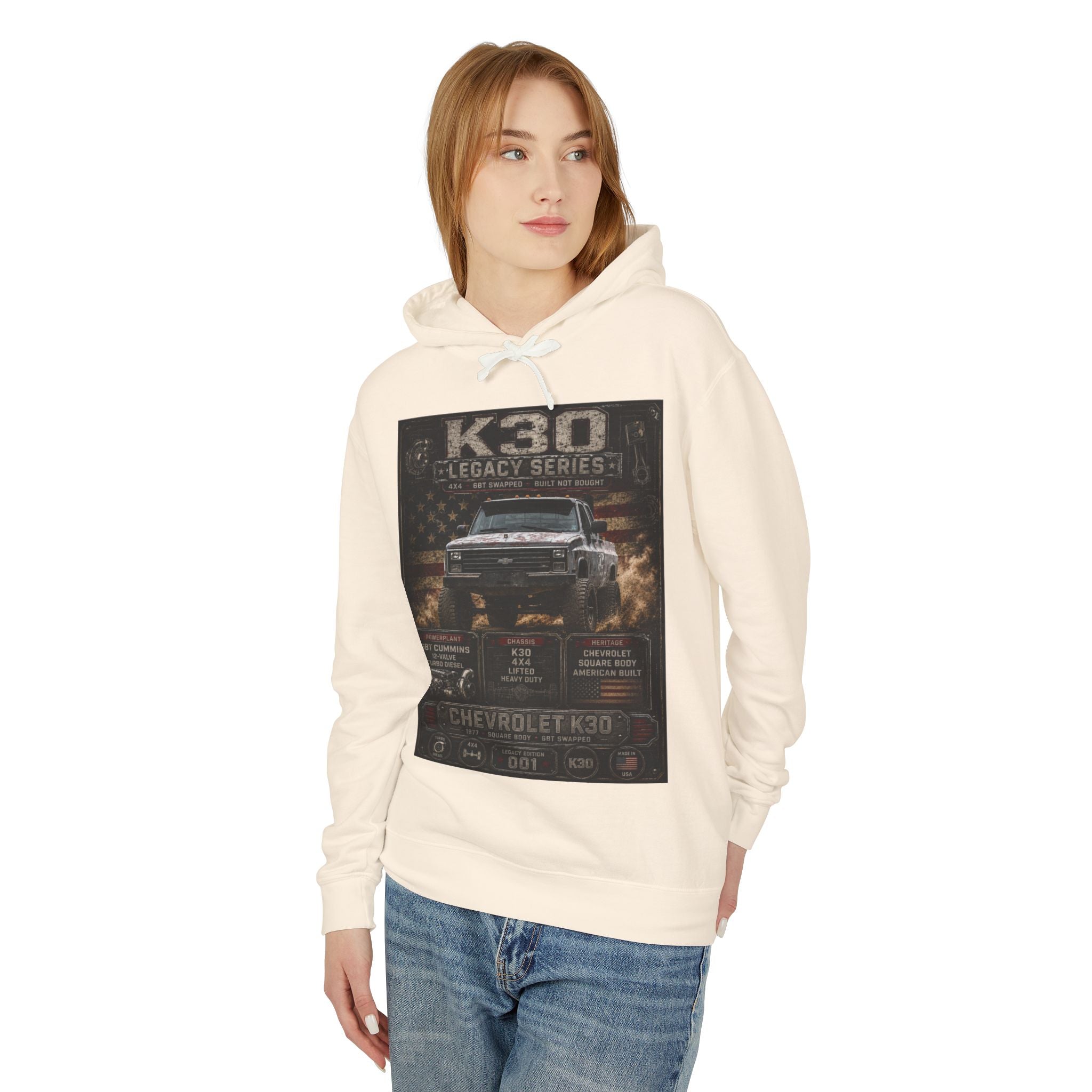K30 Legacy Series Chevrolet K30 Truck Hoodie — Vintage Off-Road Mechanic Sweatshirt