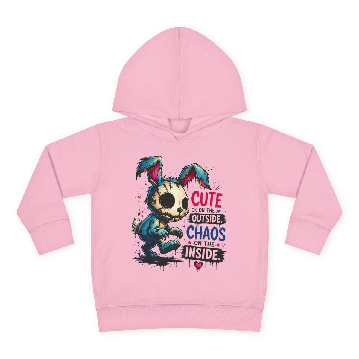 Cute on the outside Choas on the inside Toddler Pullover Fleece Hoodie
